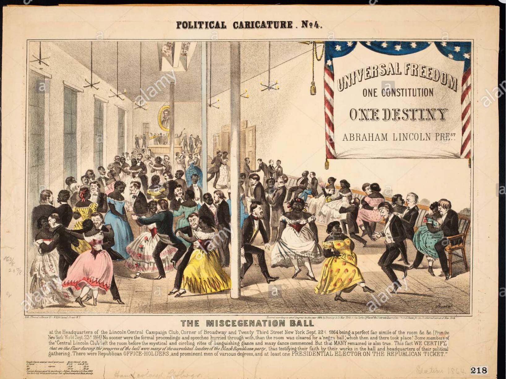 Anti-Lincoln Cartoon with Blacks