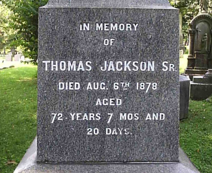 Thomas Jackson Gravestone