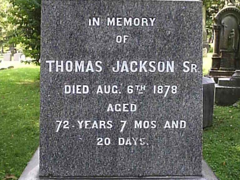Thomas Jackson Gravestone (cropped)
