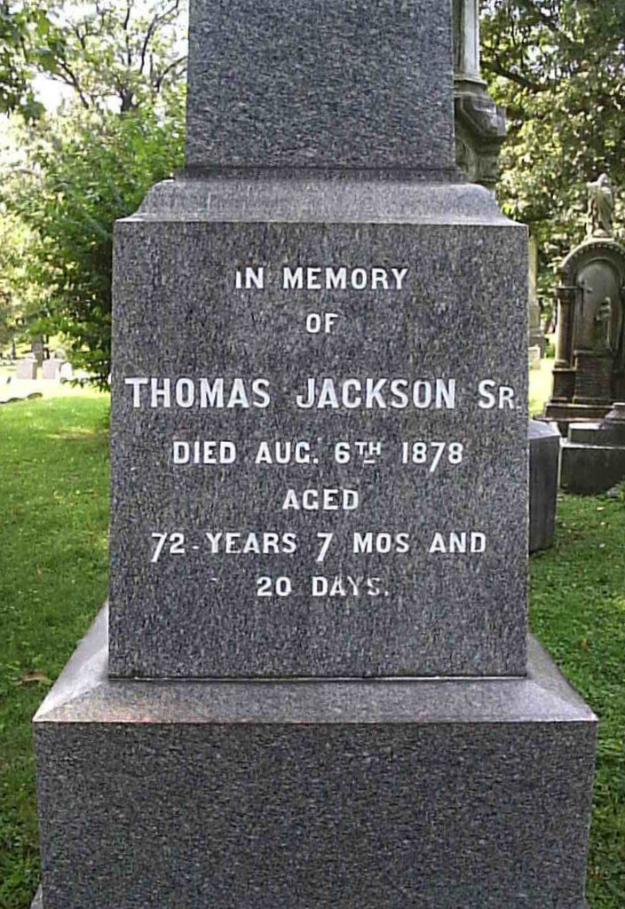 Thomas Jackson Gravestone