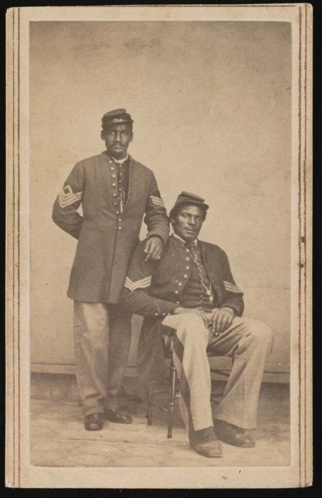 Two Black Union Sergeants in Uniform